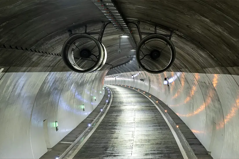 Ventilačný systém vo vnútri tunela Višňové - technológia vetrania zabezpečuje kvalitu ovzdušia | PPA CONTROLL